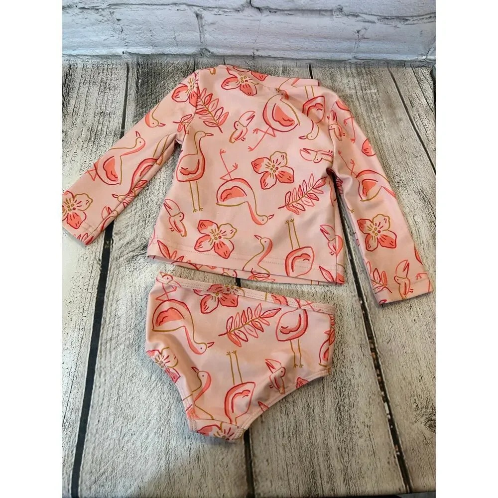 CARTER’S Girl’s 2-Piece Rashguard Swim Top & Bottoms / Size: 9 Months